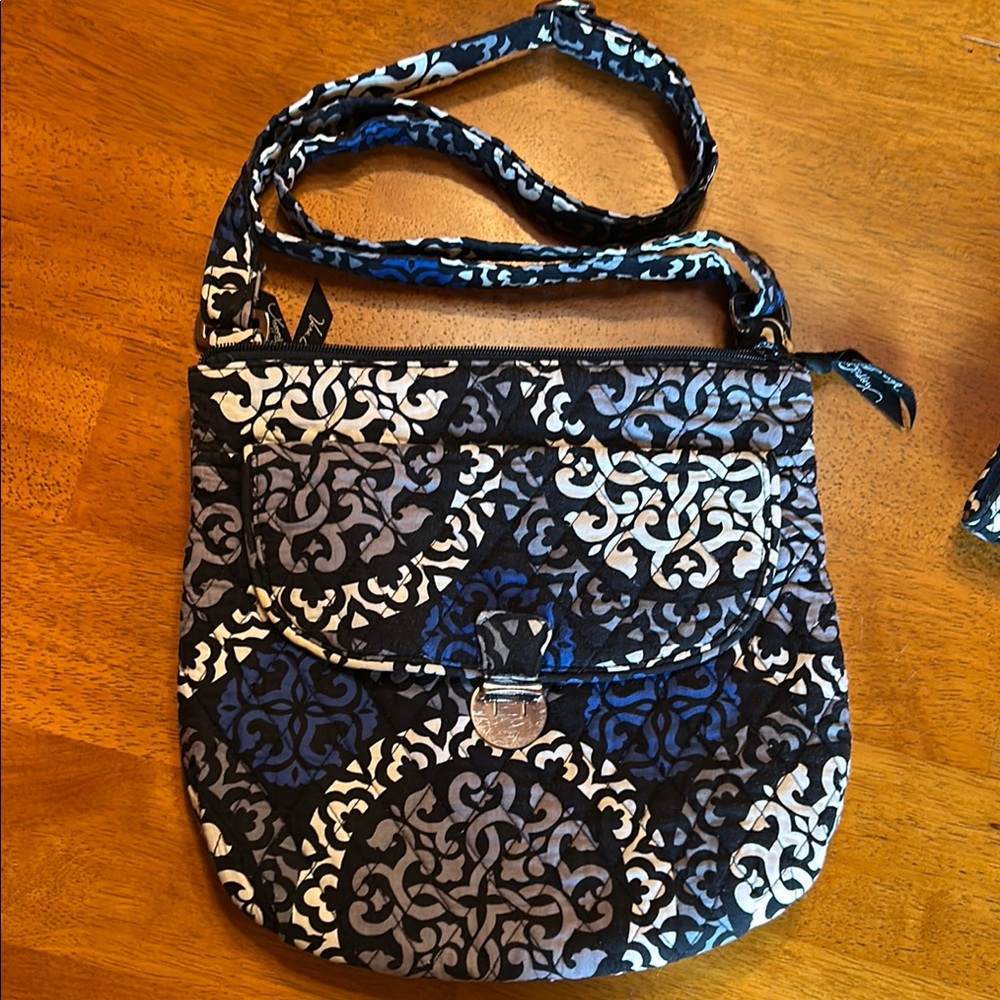 Vera Bradley Blue and Black Crossbody Bag